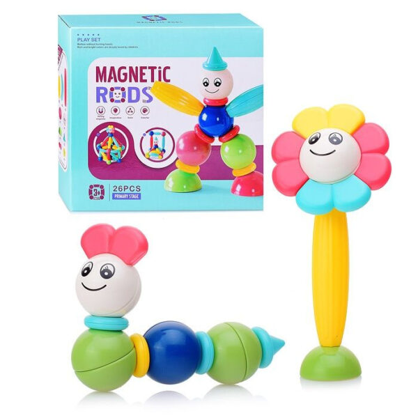 Magnetic Rods Play Set for Kids (26 PCS) - Image 4