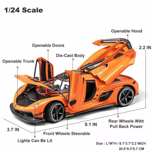 Koenigsegg Jesko Die-Cast Model Car - Image 3