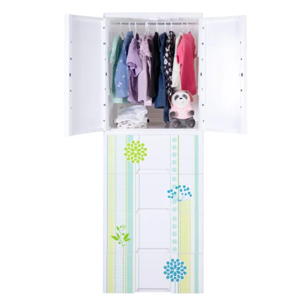 Kideez Wardrobe - Green Flower Print - Image 2