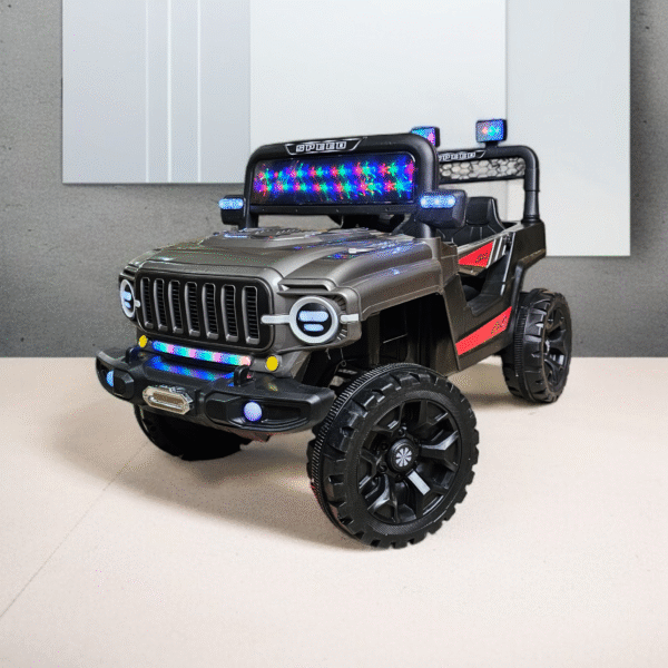 Power Wheelz Kids Electric Jeep – 12V Ride-On with Flash Lighting, MP3 & Remote Control
